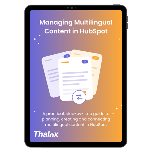 Verwaltung mehrsprachiger Inhalte in HubSpot – E-Book